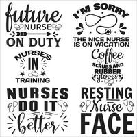 nurse t shirt design vector