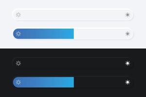 Minimalist Rounded Brightness Bar in Neumorphism Design vector