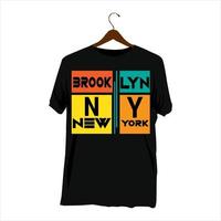 Brooklyn new York typography t shirt design print ready vector