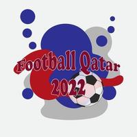 Text Football Qatar 2022 vector