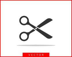 Scissor icon. Scissors vector design element or logo template. Black and white silhouette isolated.