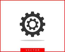 engranajes metálicos y vectores dentados. diseño plano del icono de engranaje. logotipo de ruedas de mecanismo. plantilla de concepto de rueda dentada.