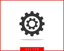 Metal gears and cogs vector. Gear icon flat design. Mechanism wheels logo. Cogwheel concept template. vector