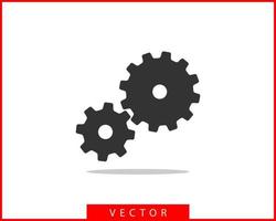 Metal gears and cogs vector. Gear icon flat design. Mechanism wheels logo. Cogwheel concept template. vector