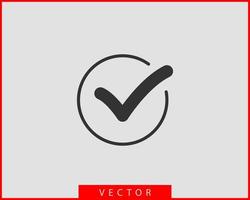 Check mark icon vector symbol design element.