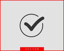 elemento de diseño de símbolo de vector de icono de marca de verificación.