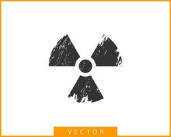 Radiation icon vector. Warning radioactive sign danger symbol. vector