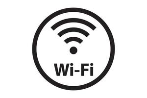 conexión de señal de símbolo wi fi. señal de tecnología inalámbrica de internet vectorial. icono de comunicación de red wifi. vector