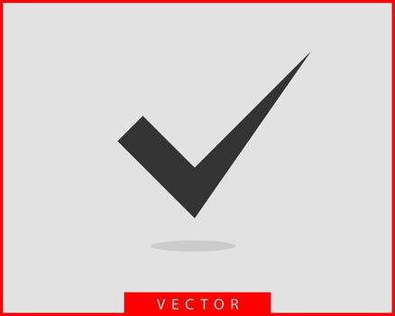 Check mark icon vector symbol design element.