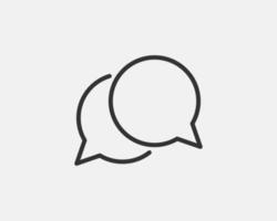 Chat icon vector design element. Talk bubble speech sign. Dialogue balloon.