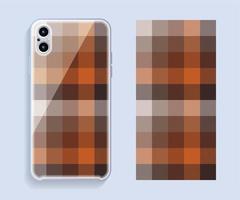 Mobile phone cover design. Template smartphone case vector pattern.