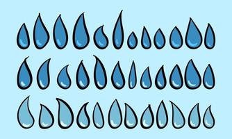 hand drawn water drop illustration vector