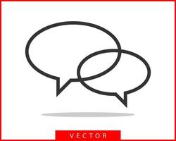 Talk bubble speech icon. Blank empty bubbles vector design elements. Chat on line symbol template. Dialogue balloon sticker silhouette.