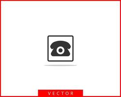 ilustración de vector de icono de teléfono. aplicación de centro de llamadas. iconos de teléfono estilo plano de moda. contáctenos silueta de línea.