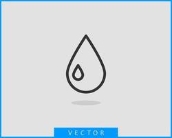 gota agua icono vector aislado elemento de diseño