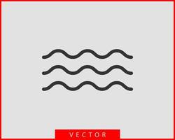 Waves vector design. Water wave icon. Wavy lines isolated.