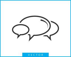 Talk bubble speech icon. Blank empty bubbles vector design elements. Chat on line symbol template. Dialogue balloon sticker silhouette.