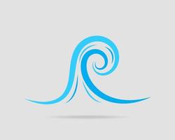 diseño de vectores de ondas. icono de onda de agua. líneas onduladas aisladas.