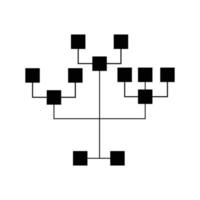 árbol genealógico, señal, aislado, blanco, plano de fondo vector