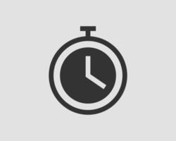 icono de temporizador. detener el pictograma vectorial del reloj. cronómetro aislado sobre fondo blanco. vector