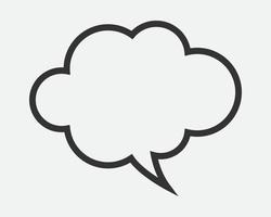 Talk bubble speech icon. Blank empty bubbles vector design elements. Chat on line symbol template. Dialogue balloon sticker silhouette.