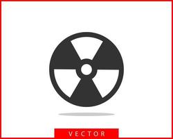 Radiation icon vector. Warning radioactive sign danger symbol. vector