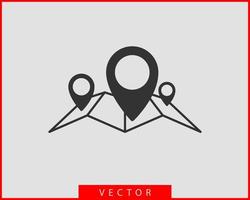 Map icons. Marker pointer. Pin location vector icon. GPS navigation symbol.