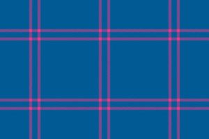 Plaid background, check seamless pattern in blue. Vector fabric texture for textile print, wrapping paper, gift card or wallpaper.