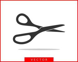 Scissor icon. Scissors vector design element or logo template. Black and white silhouette isolated.