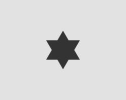 icono de la estrella judía de david. vector símbolo de estrellas de seis puntas.