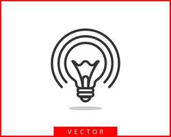 vector de icono de bombilla. concepto de logotipo de idea de bombilla. elemento de diseño web de iconos de electricidad de lámpara. silueta aislada de luces led.