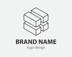 Technology logo line design. Logotype for digital company. vector