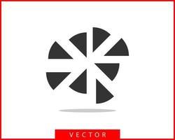 icono de gráfico circular. vector de diagrama de círculo. plantilla de logotipo de gráficos de gráficos.