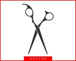 Scissor icon. Scissors vector design element or logo template. Black and white silhouette isolated.