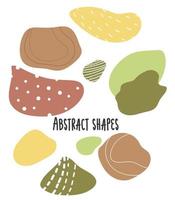 Vector set of abstract shapes. Boho illustration for postcards, invitations, business cards, instagram.