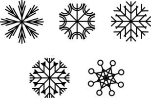 Set of snowflakes vector