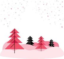 Flat Christmas trees vector