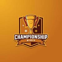 Trophy championship winner Royalty Free Vector Image