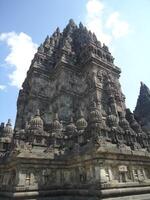 Buddhist Prambanan temple complex the largest temple in java, Central Java, Indonesia. photo