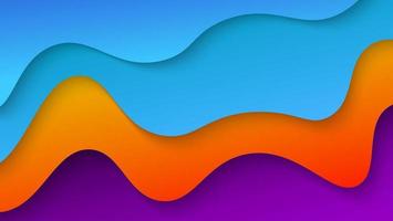 diseño de fondo de forma de ondas coloridas degradado moderno abstracto vector