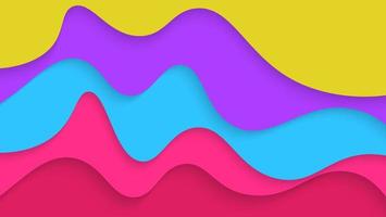 fondo de estilo de corte de papel de forma de ondas coloridas abstractas modernas vector