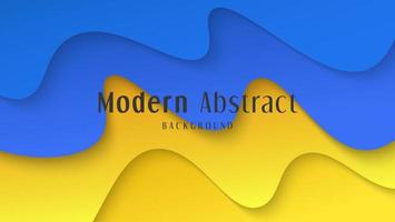 Modern Abstract Gradient Blue Yellow Waves Shape Design Background vector