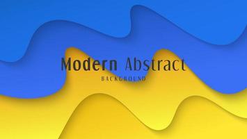 Modern Abstract Gradient Blue Yellow Waves Shape Design Background vector