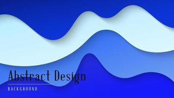 diseño de fondo de forma de ondas azul degradado moderno abstracto vector