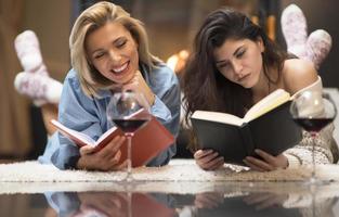 two female friends drinking wine. life stile concept. photo