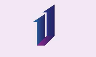 Creative letter 11 logo, initial 11 design vector