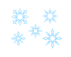 desenho de floco de neve de inverno, azul sortido png