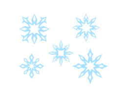 inverno fiocco di neve disegno, assortito blu png