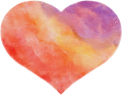 illustration aquarelle coeur png