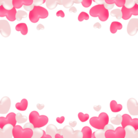 Hearts Border Frame Valentines Day png